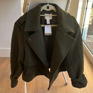 Khaki Green Trench-Look Jacket